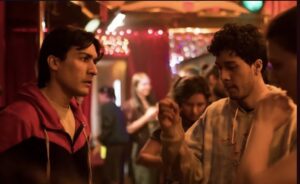 Raúl Cabrera, grabando cortometraje en Barcelona de habla inglesa. "La Noche de Anoche" Dir. Emma Jorgense.